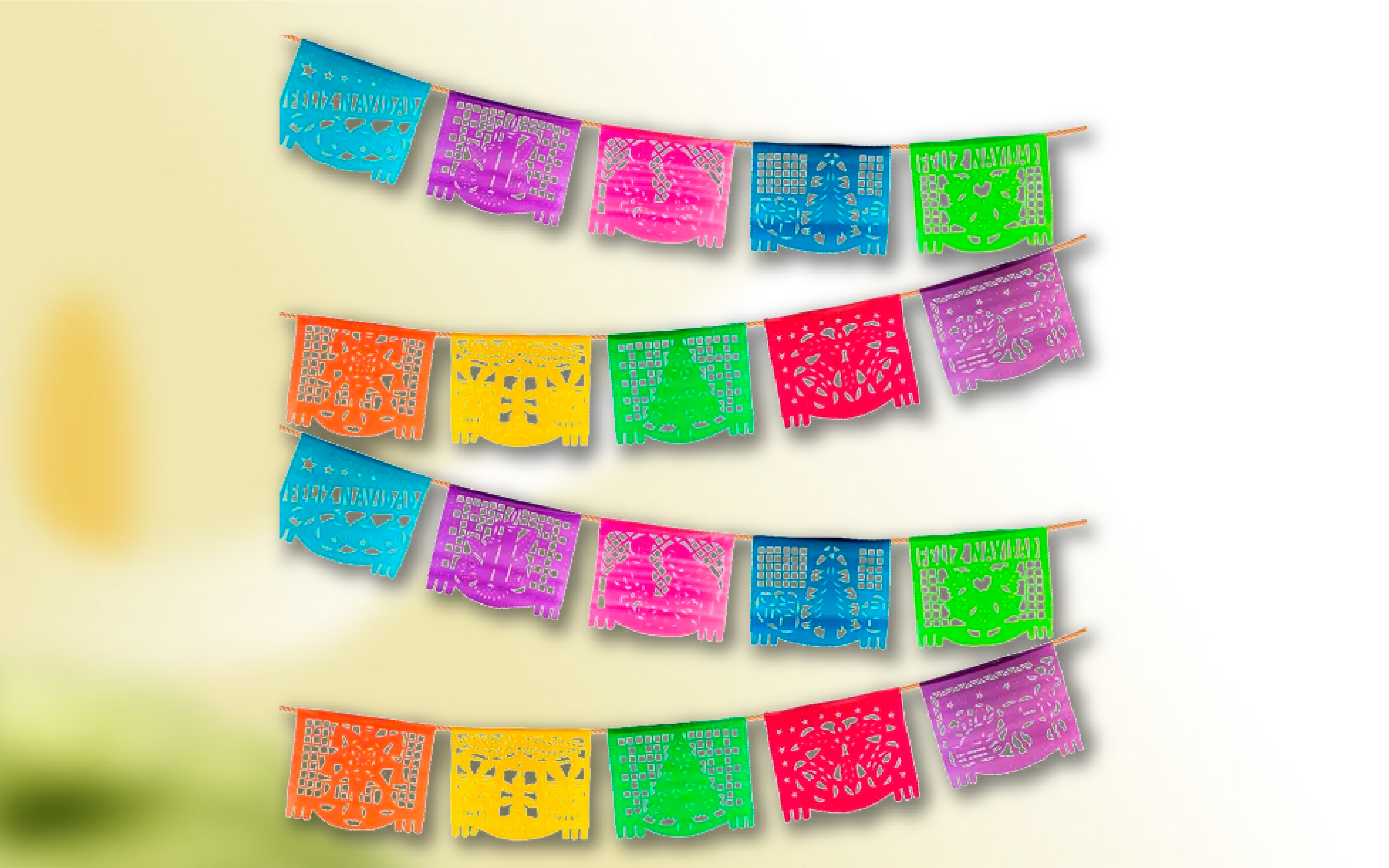 Pinata Navidena de Papel Picado - Grande