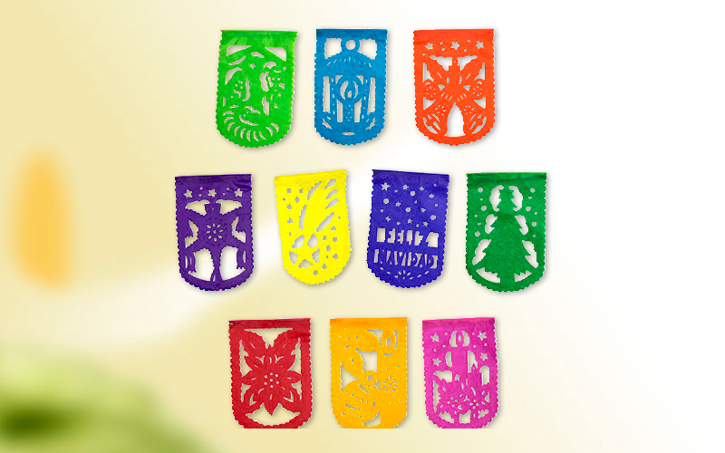 enramada navideña papel picado